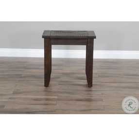 Sagewyn Dark Brown 14" Rectangular Chair Side Table