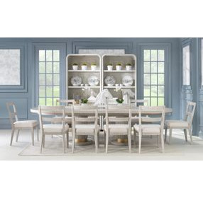 Miramar Oyster 122" Extendable Oval Dining Table