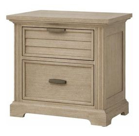 Heritage Coast Sea Oat 2 Drawer Nightstand with USB Charging and Puck Light