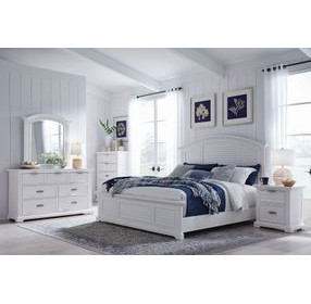 Heritage Coast Coastal White Panel Bedroom Set