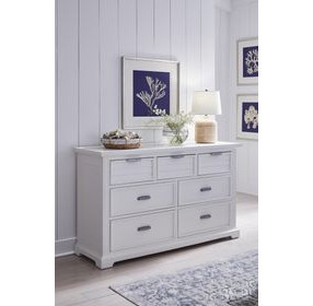 Heritage Coast Coastal White 7 Drawer Dresser