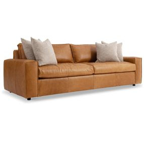 Nest Tan 98" Sofa with Pillows