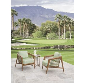 Palm Desert Poolside Green Upholstered Outdoor Occasional Chair