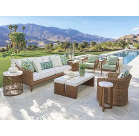 Palm Desert Poolside White Outdoor Conversation Set