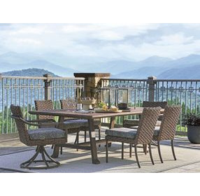 Kilimanjaro Black and Gray Upholstered Outdoor Side Chair