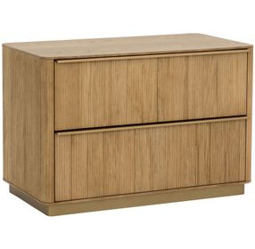 Thessaly Rustic Oak 2 Drawer Nightstand