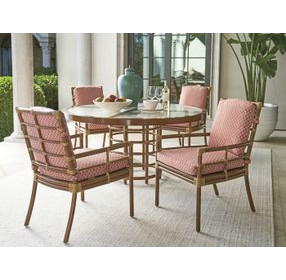 Sandpiper Bay Pink Upholstered Outdoor Arm Chair