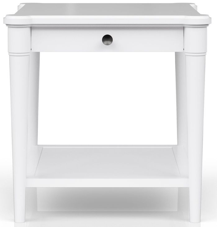 Wilmington White Wood End Table