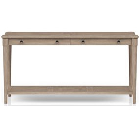 Wilmington Sand Sofa Table with Cane