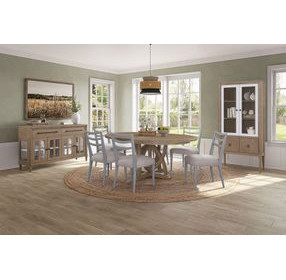 Wilmington Sand Round Extendable Dining Room Set