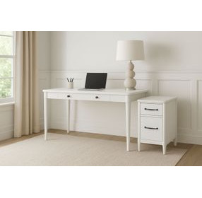 Wilmington White 48" Writing Home Office Set