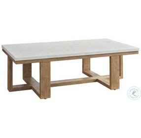 Isle of Palms Mocha and White Agate Stone Top Rectangular Outdoor Occasional Table Set