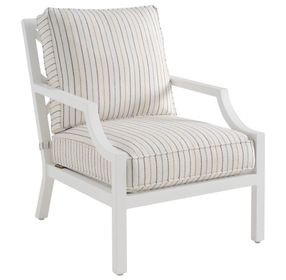 Island Classic Beige and Brown Upholstered Outdoor Lounge Chair