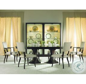 Tribeca American Walnut 80" Double Extendable Pedestal Dining Table