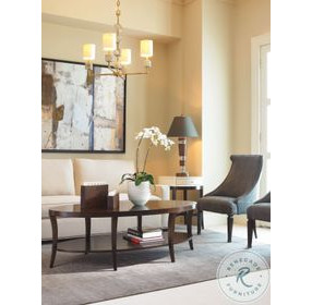 Tribeca American Walnut Oval Cocktail Table