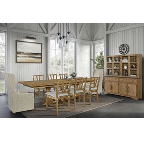 Magnolia Gray Upholstered Host Chair with Pillow Set of 2