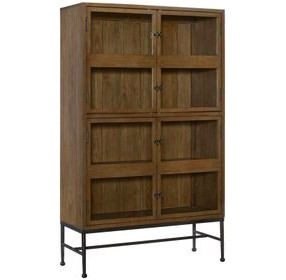 Magnolia Almond 4 Glass Door Bookcase