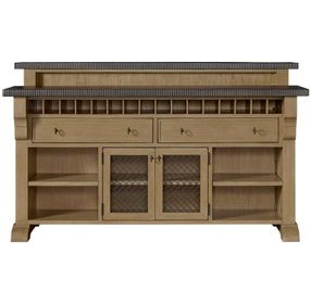 Magnolia Cashew and Gray 2 Door Bar Cabinet