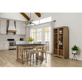 Magnolia Cashew and Gray 60" Rectangular Kitchen Island