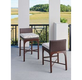Abaco Beige Upholstered Outdoor Bar Stool