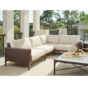 Abaco White 4 Piece Modular Outdoor Sectional