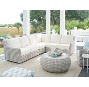 Seabrook White 4 Piece Modular Outdoor Sectional