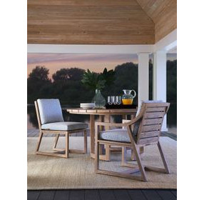 Stillwater Cove Blue Upholstered Outdoor Side Chair