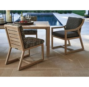 Stillwater Cove Black Upholstered Outdoor Side Chair