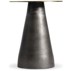 Alto Black Nickel and Antique Brass Accent Table