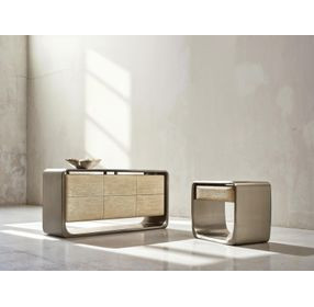 Lomond Tarnished Nickel Nightstand