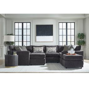Ripple Midnight Charcoal 93" Sofa