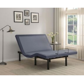 Clara Grey Fabric Queen Adjustable Bed Base
