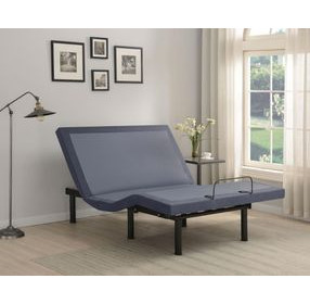 Negan Grey Fabric Full Adjustable Bed Base