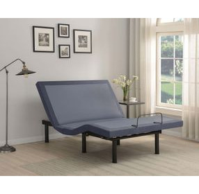 Negan Black and Gray California King Adjustable Bed with USB Charging