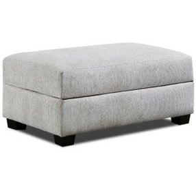 Premier Taupe Gray Performance Fabric Rectangular Storage Ottoman