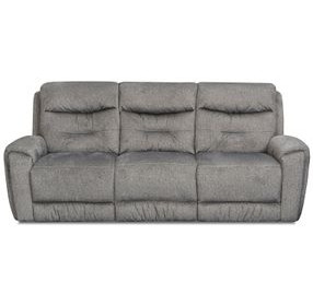 Point Break Charcoal 90" Triple Power Reclining Sofa with USB Charging