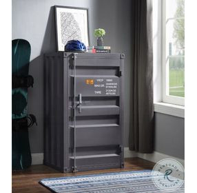 Cargo Gunmetal Chest with Door and Shelves