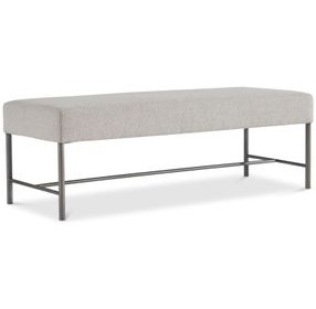 Outline Beige Performance Fabric 58" Outdoor Bench