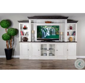 Cozy Luxe White 124" Entertainment Wall