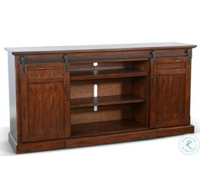 Villa Rosso Medium Brown 78" TV Console