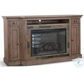 Ember Grace Buckskin 72" Media Console with Electric Fireplace
