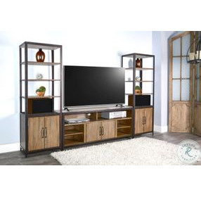 Cozy Luxe Brown 111" Entertainment Wall