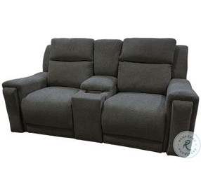 The Boss Rockport Granite Triple Power Reclining Console Loveseat