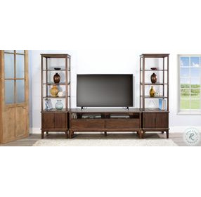Autumn Echo Dark Brown 64" TV Stand with 2 Storage Drawers