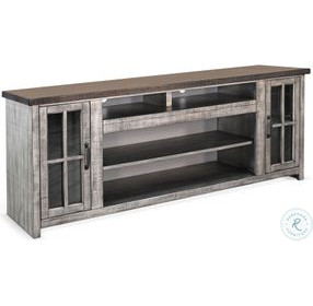 Hillside Hearth Gray 76" Media Console