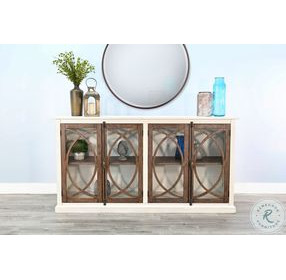 Rustic Refined White 78" Media Console