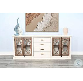 Golden Hearth White 90" Media Console