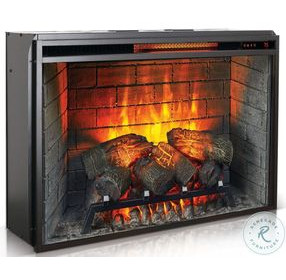 Whimora Black 33" Fireplace Insert with Door Sensor