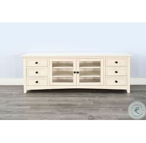 Rustic Refined White 72" Media Console