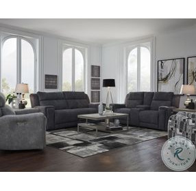 The Boss Rockport Granite Triple Power Reclining Living Room Set